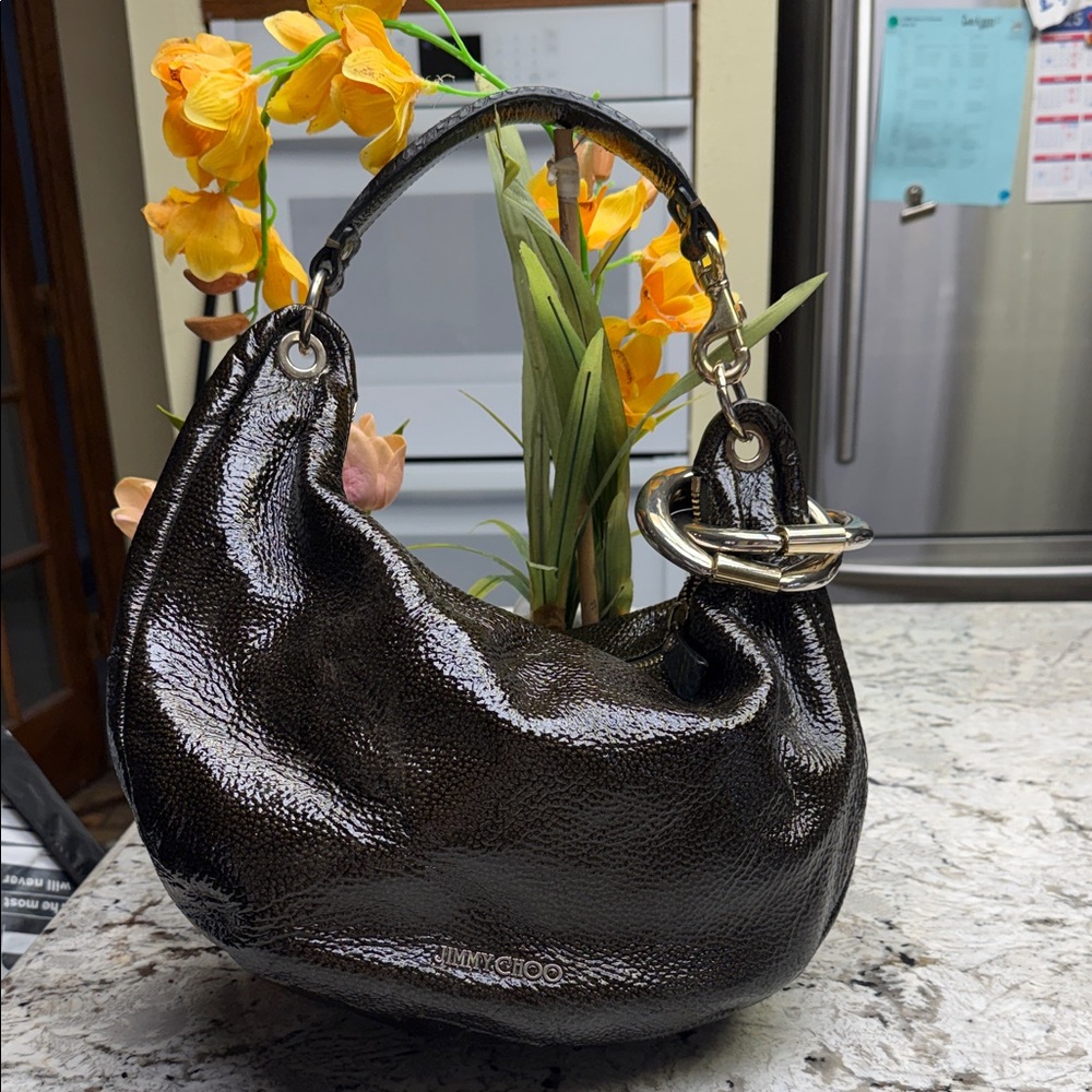 Jimmy Choo Shimmering Black Hobo Bag